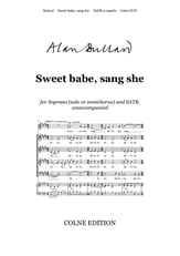 Sweet babe, sang she SATB choral sheet music cover